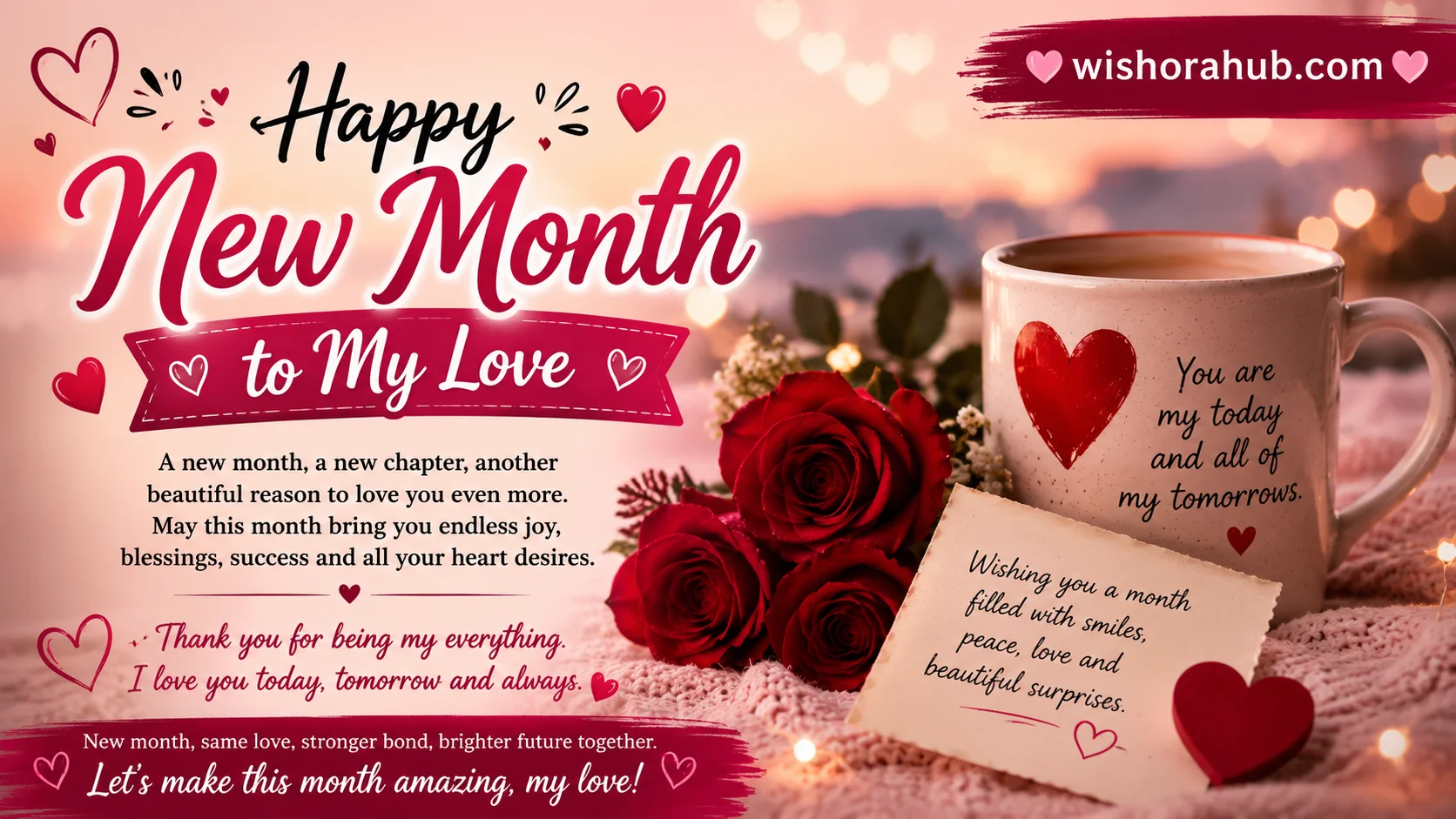 happy new month message to my love