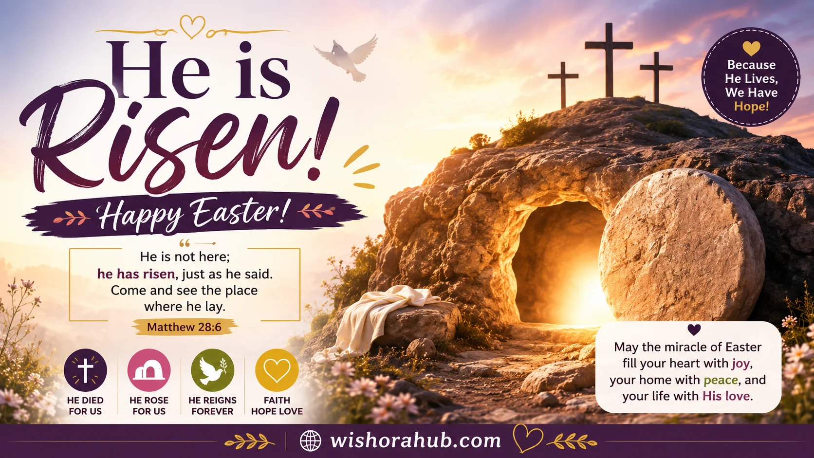 he is risen happy easter quotes
