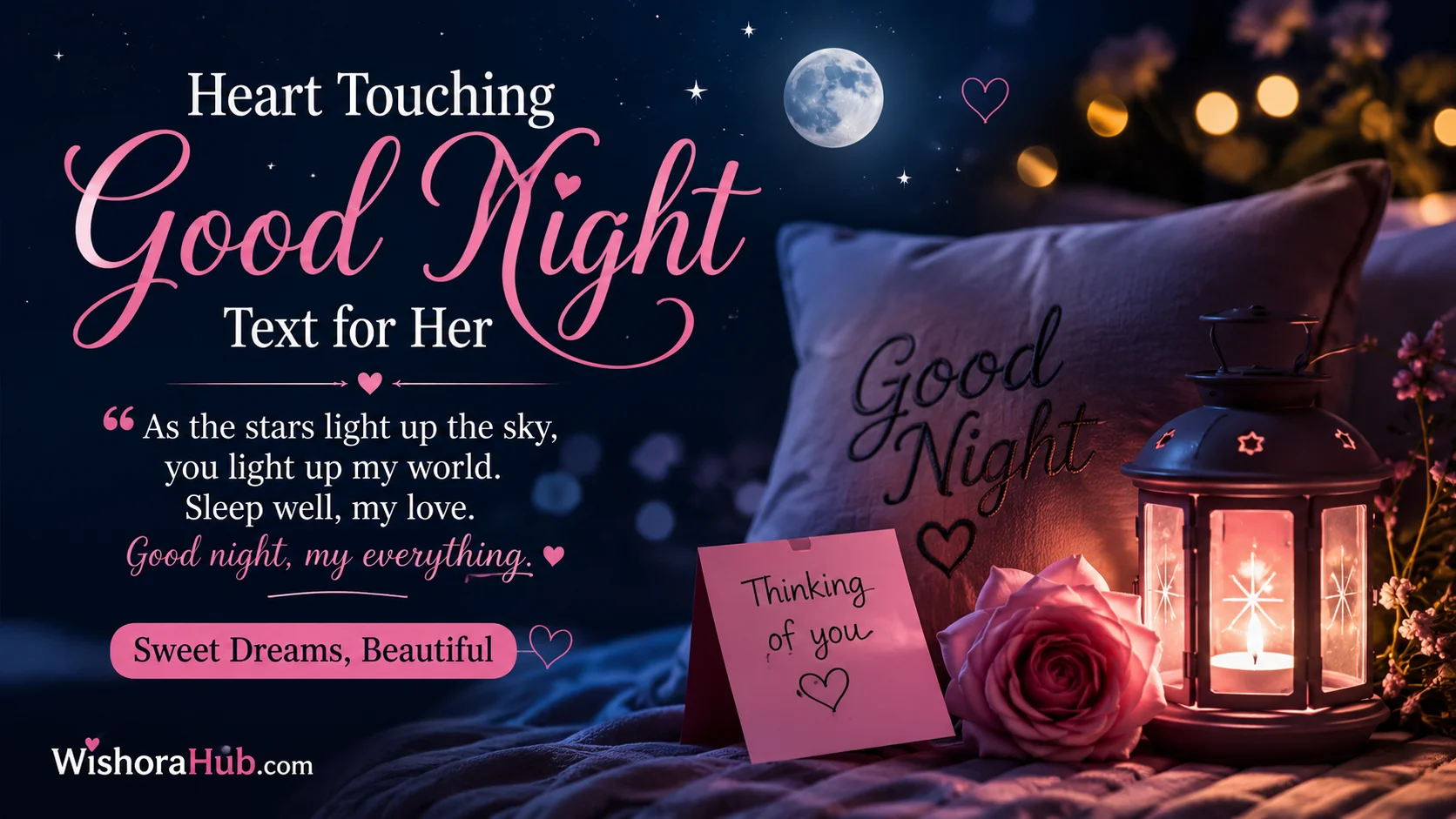 heart touching good night text for her